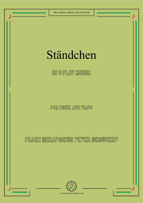 Schubert-Ständchen,in b flat minor,for Voice&Piano (arr. MSM)