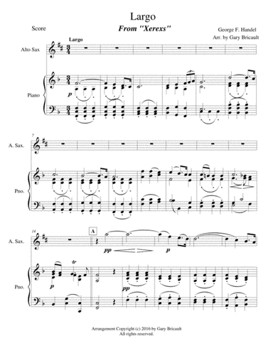 Largo from "Xerexs" (arr. Gary Bricault)