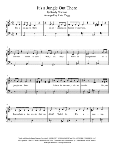 It's A Jungle Out There (arr. Aleta Clegg)