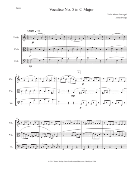 Vocaise No. 5 in C Major (arr. James Bicigo)