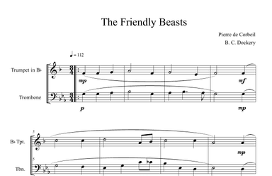 The Friendly Beasts (Trumpet and Trombone Duet) (arr. B. C. Dockery)