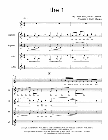 The 1 (arr. Bryan Sharpe)