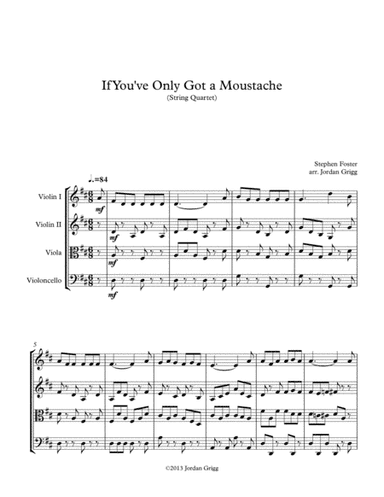 If You've Only Got a Moustache (String Quartet) (arr. Jordan Grigg)