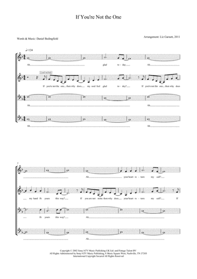 If I'm Not Made For You (if You're Not The One) (arr. Liz Garnett)