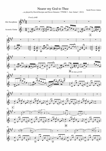 Nearer my God to Thee (guitar & alto sax) (arr. David Kocijan & Davor Simunic)