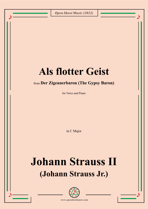 Johann Strauss II-Als flotter Geist,in C Major (arr. OSM Press)