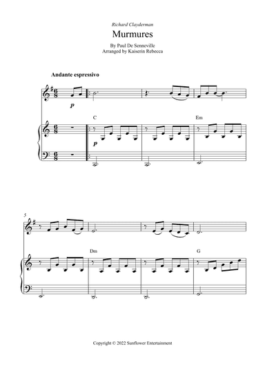 Murmures (arr. Kaiserin Rebecca)