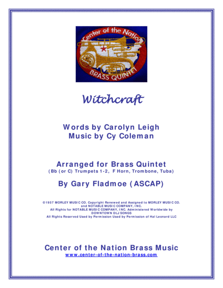 Witchcraft (arr. Gary Fladmoe (ASCAP))