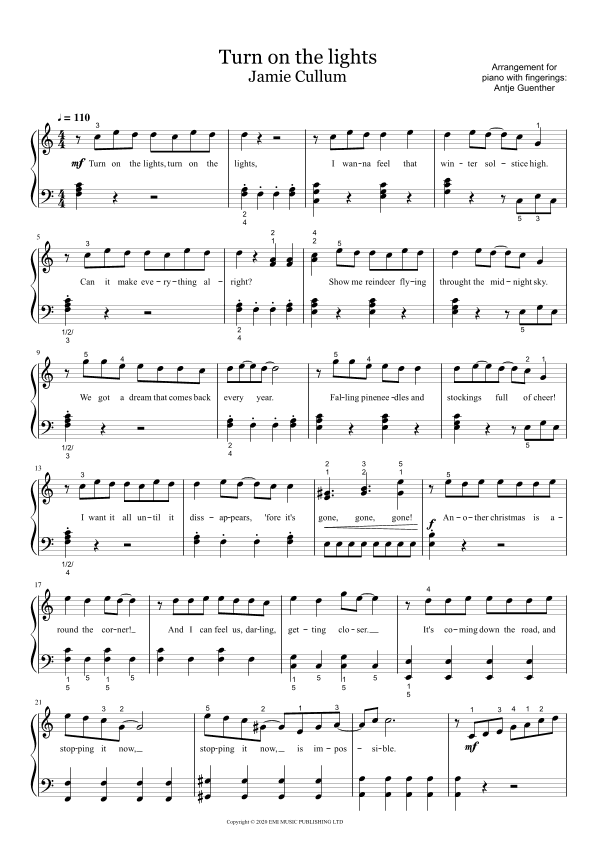Turn On The Lights (arr. Antje Günther)
