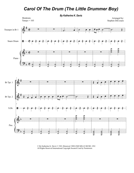 Carol Of The Drum (arr. Stephen DeCesare)