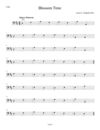 Blossom Time, for early-intermediate string orchestra. SCORE & PARTS.