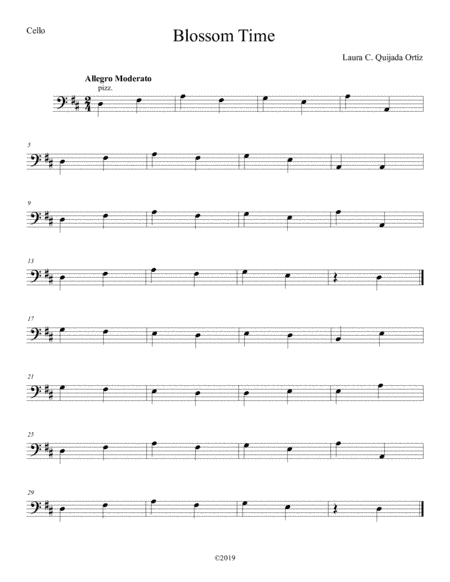 Blossom Time, for early-intermediate string orchestra. SCORE & PARTS.