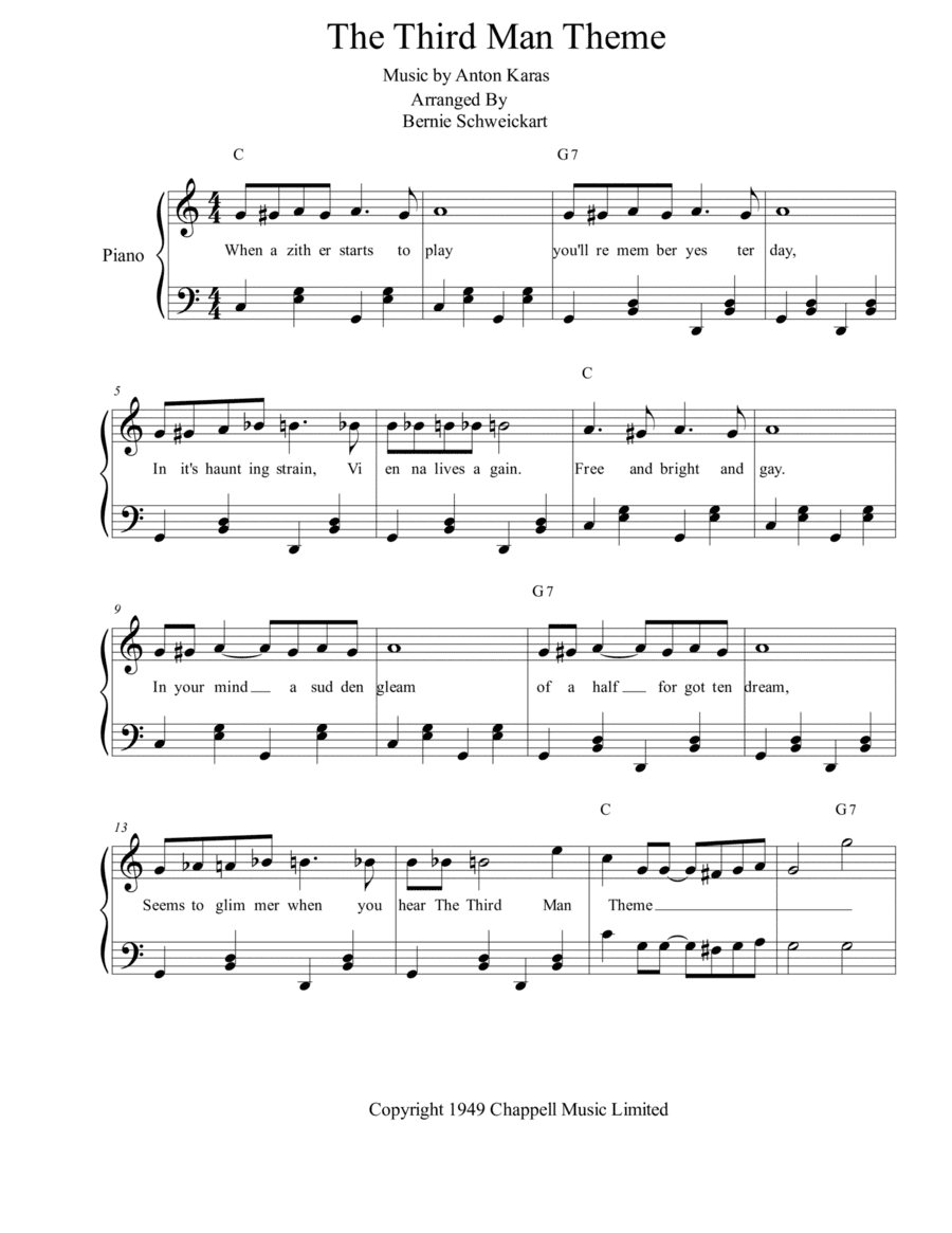 The Third Man (the Harry Lime Theme) (arr. Bernie Schweickart)