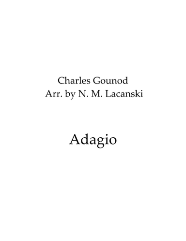 Adagio (arr. Nick M Lacanski)