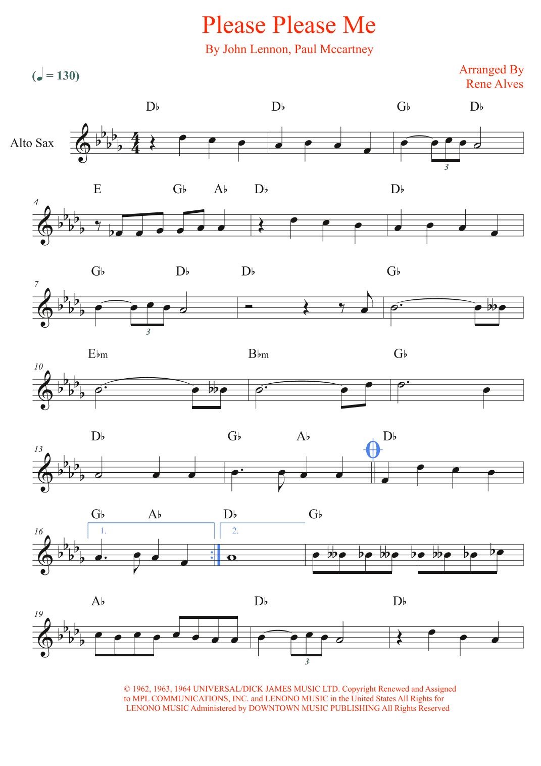Please Please Me (arr. Rene Alves)