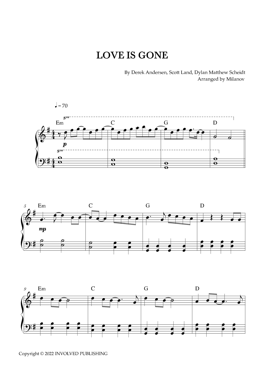 Love Is Gone (arr. Milanov)