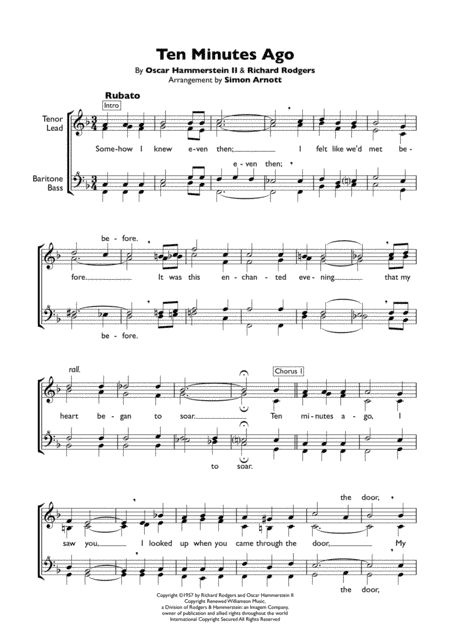Ten Minutes Ago (arr. Simon Arnott)