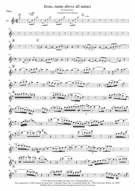 Jesus, Name Above All Names (arr. David Kocijan)