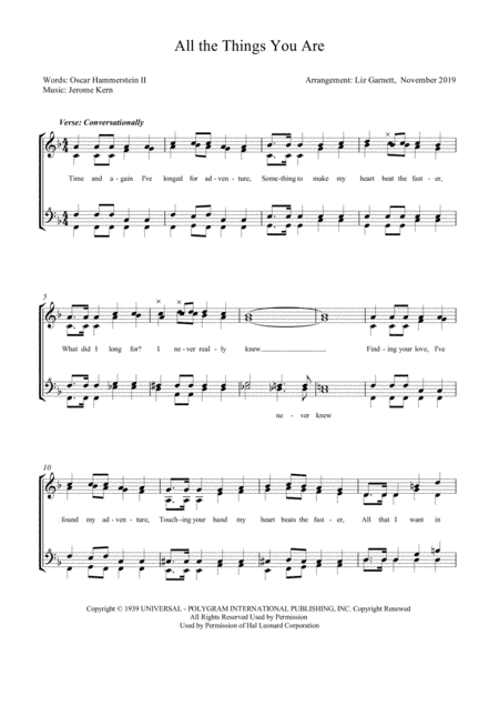 All The Things You Are (arr. Liz Garnett)
