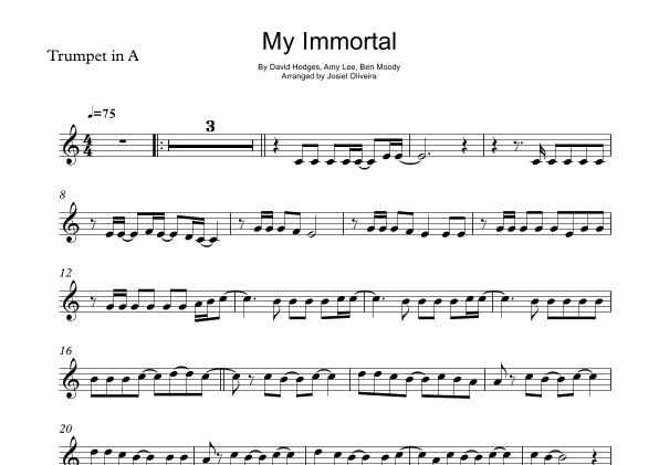 My Immortal (arr. Josiel Oliveira)