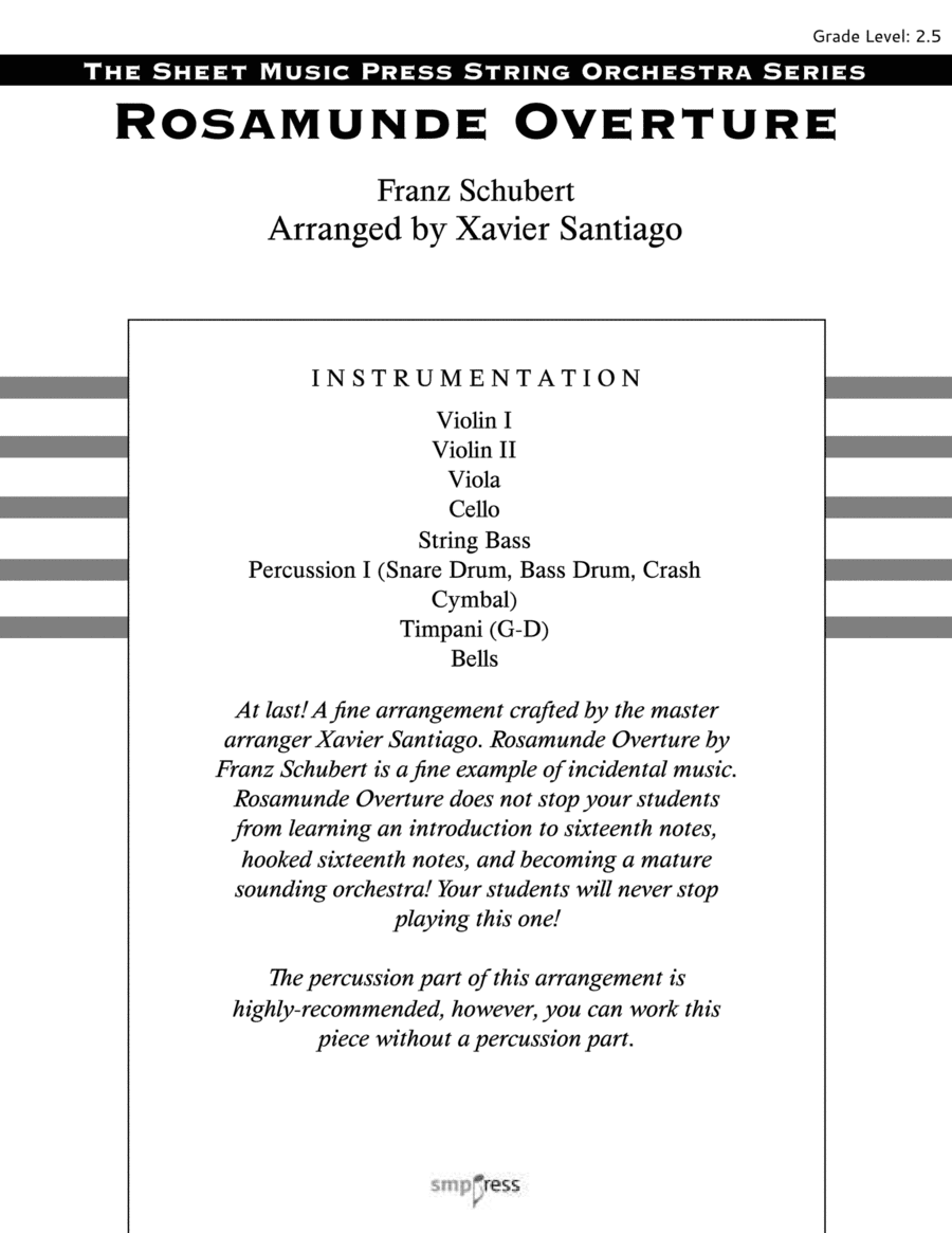 Rosamunde Overture (arr. Xavier Santiago)