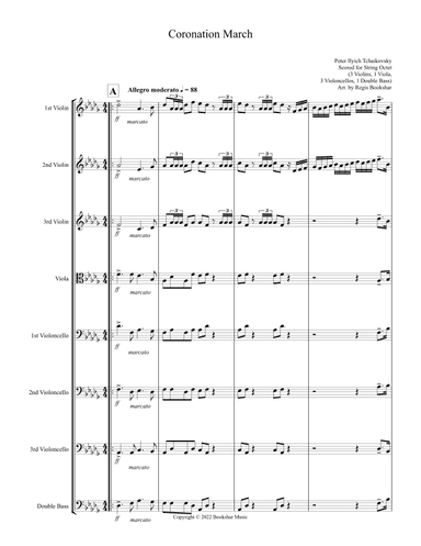 Coronation March (Db) (String Octet - 3 Violins, 1 Viola, 3 Cellos, 1 Bass) (arr. Regis Bookshar)