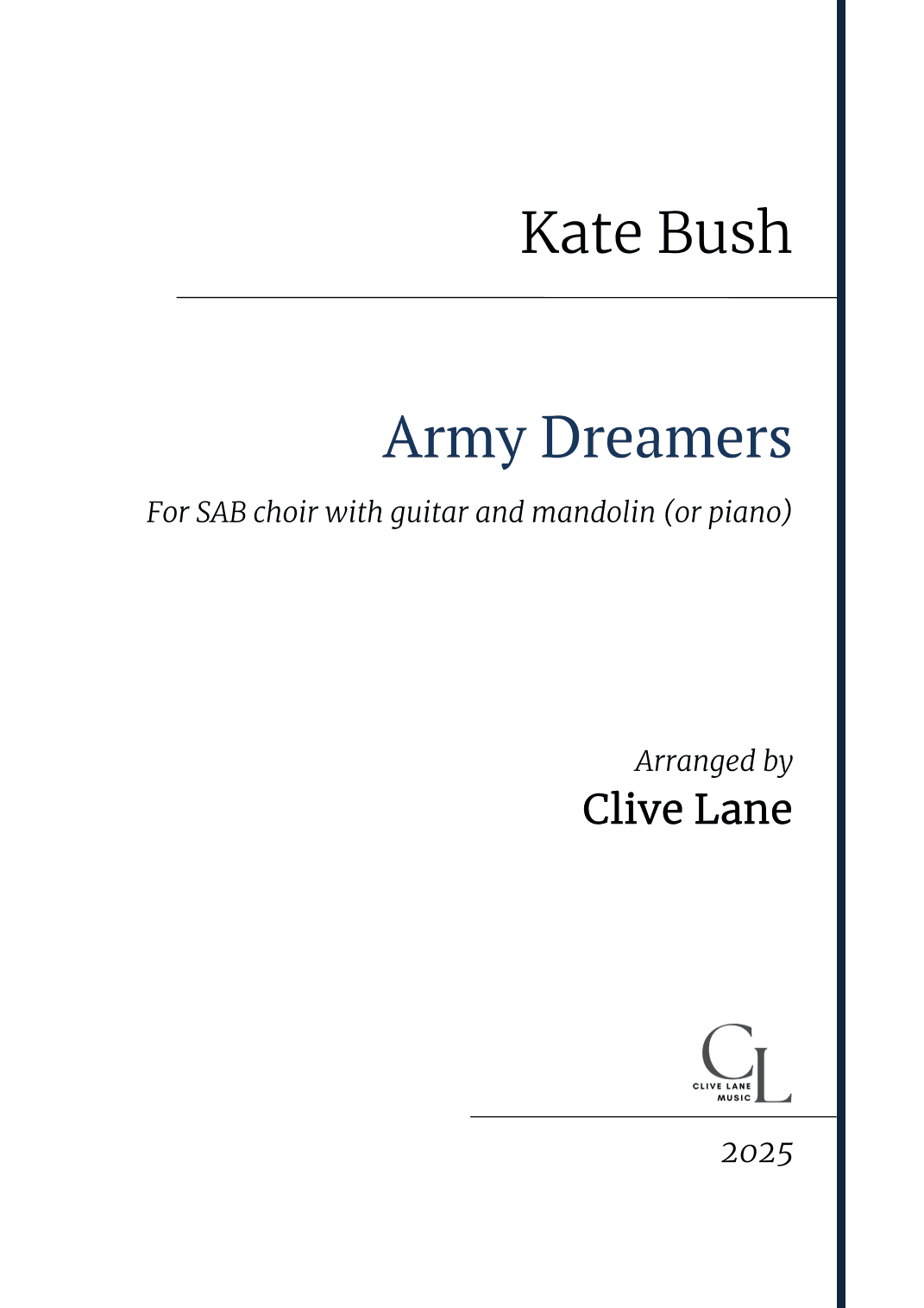 Army Dreamers (arr. Clive Lane)
