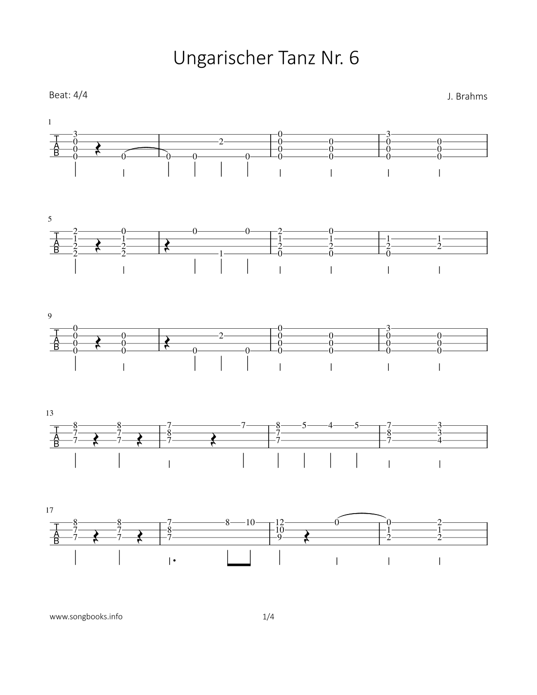 Ungarischer Tanz Nr. 6 (arr. Bettina Schipp)