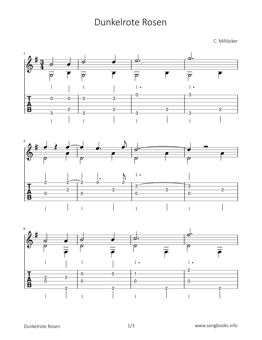 Dunkelrote Rosen (arr. Bettina Schipp)