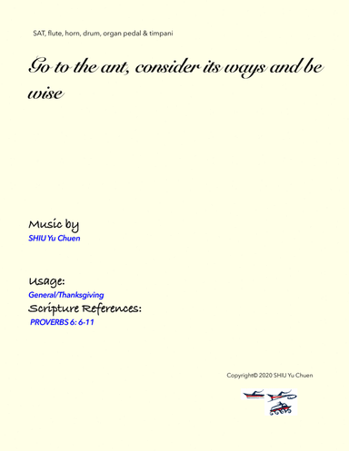 Go to the ant, consider its ways and be wise