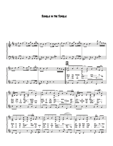 Bungle In The Jungle (arr. Biegler)