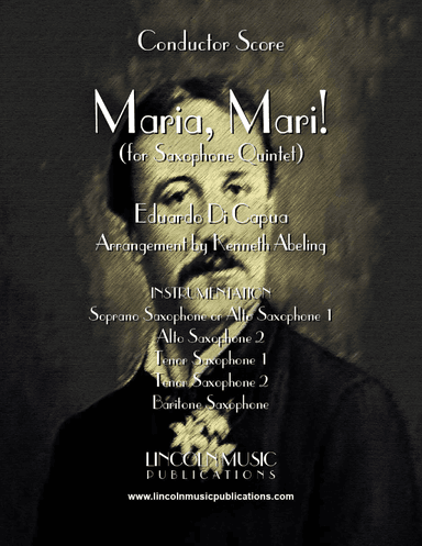 Maria, Mari! (Oh Marie) for Saxophone Quintet) (arr. Kenneth Abeling)