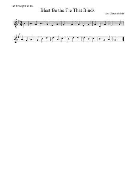 Blessed be the tie that binds (arr. Darren Sheriff)