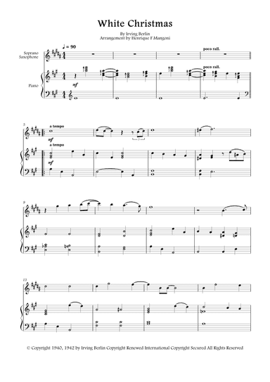 White Christmas (arr. Henrique F Mangoni)