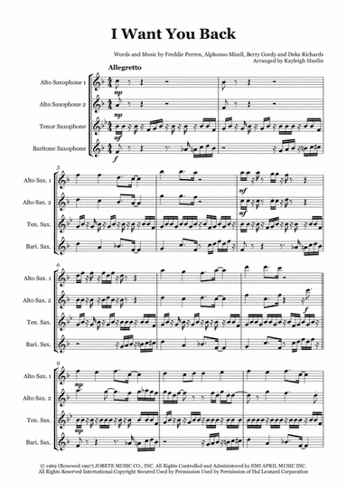 I Want You Back (arr. Kayleigh Huelin)