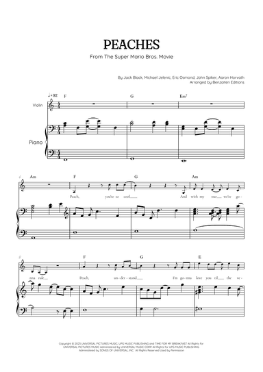 Peaches (arr. Benzaiten Editions)
