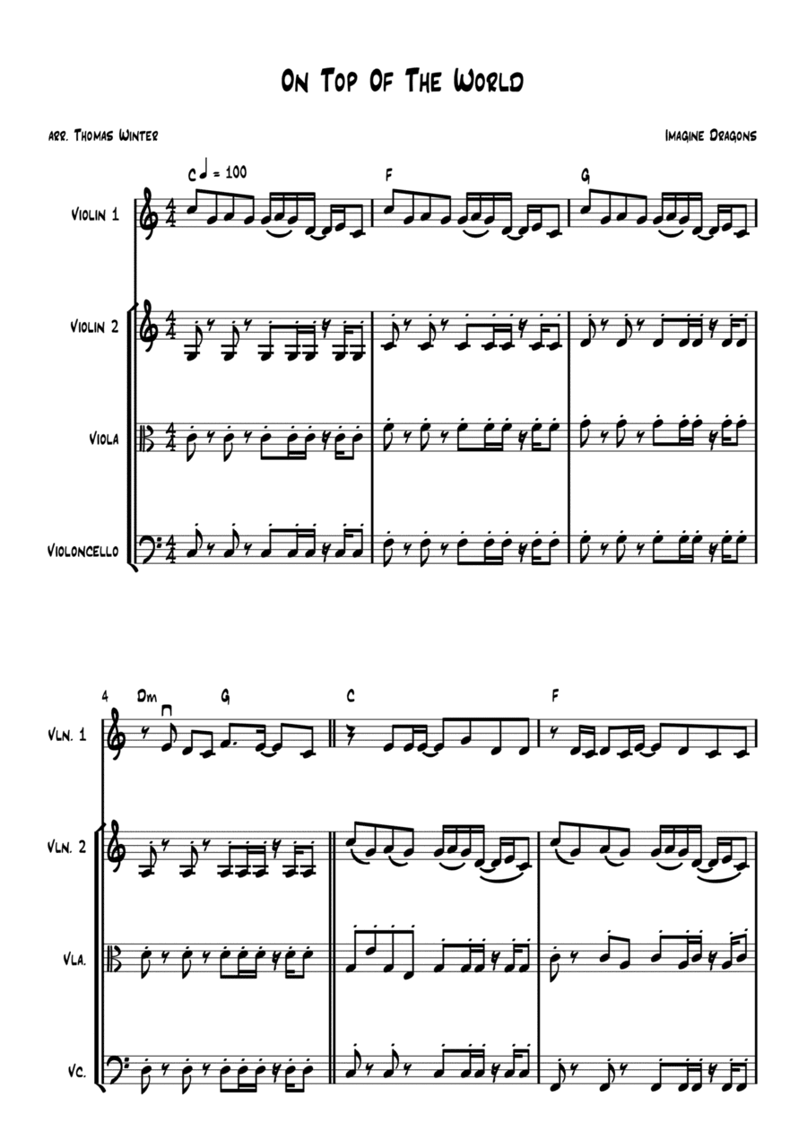 On Top Of The World (arr. Thomas Winter)