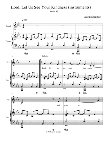 Lord, Let Us See Your Kindness (Piano/Vocal)