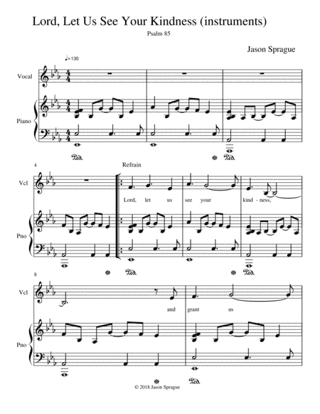 Lord, Let Us See Your Kindness (Piano/Vocal)