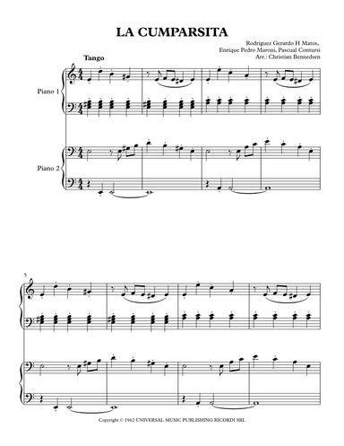 La Cumparsita (arr. Christian Bennedsen)