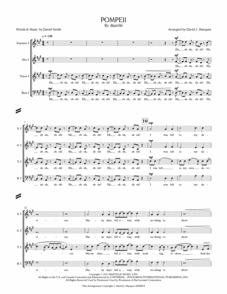 Pompeii (arr. David J. Marques)