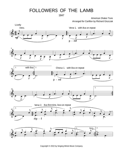 Followers of the Lamb (arr. Richard Giszczak)