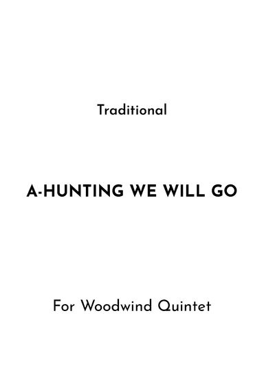 A-Hunting We Will Go (arr. Jireh J.)