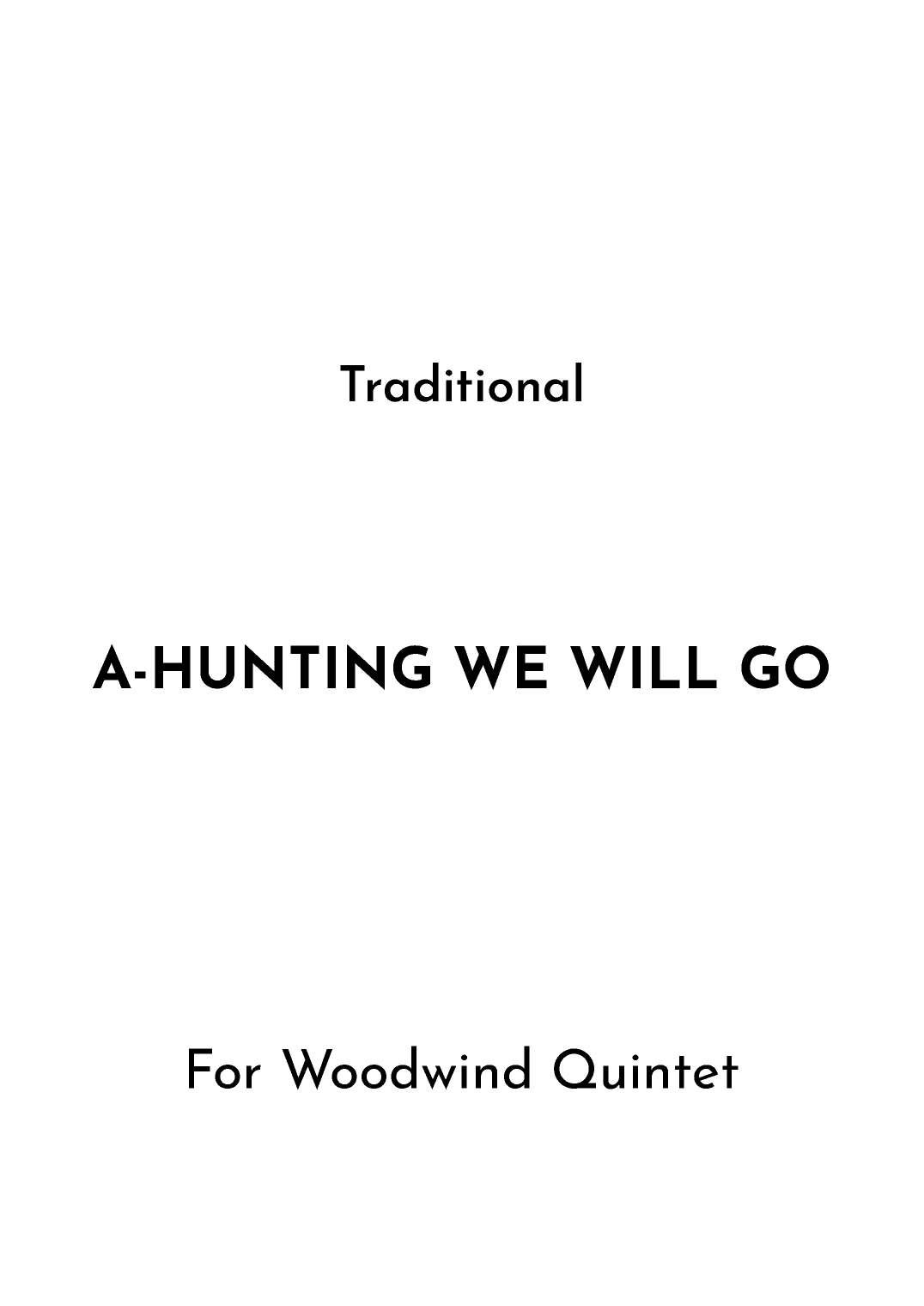 A-Hunting We Will Go (arr. Jireh J.)
