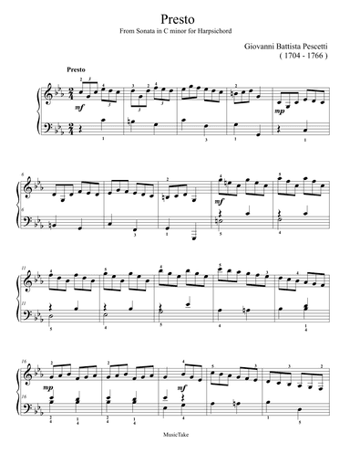 Presto in C minor (arr. Ben Choupak)