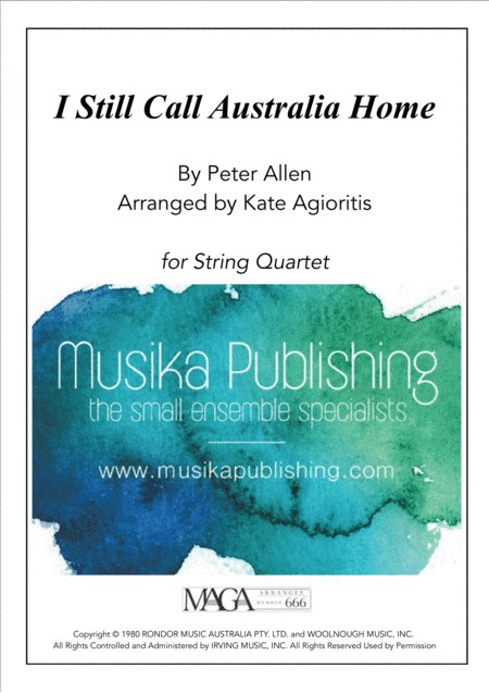 I Still Call Australia Home (arr. Kate Agioritis)