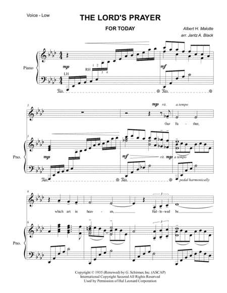 The Lord's Prayer (arr. Jantz A. Black)