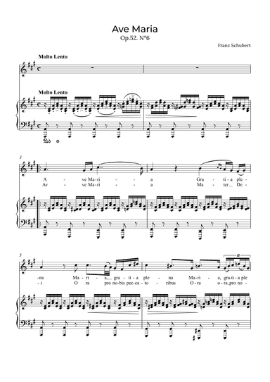 Ave Maria Schubert - Soprano in A (arr. Alex Nunes Rodrigues)