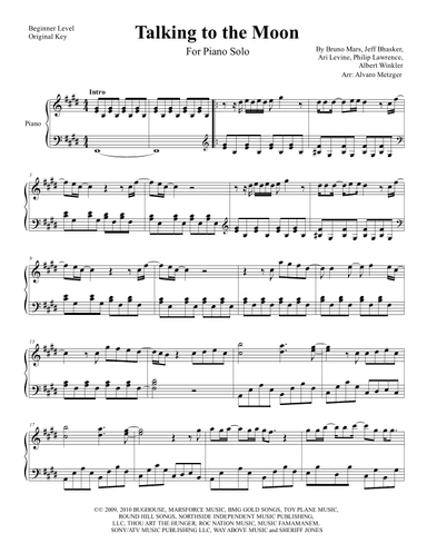 Talking To The Moon (arr. Alvaro Metzger)