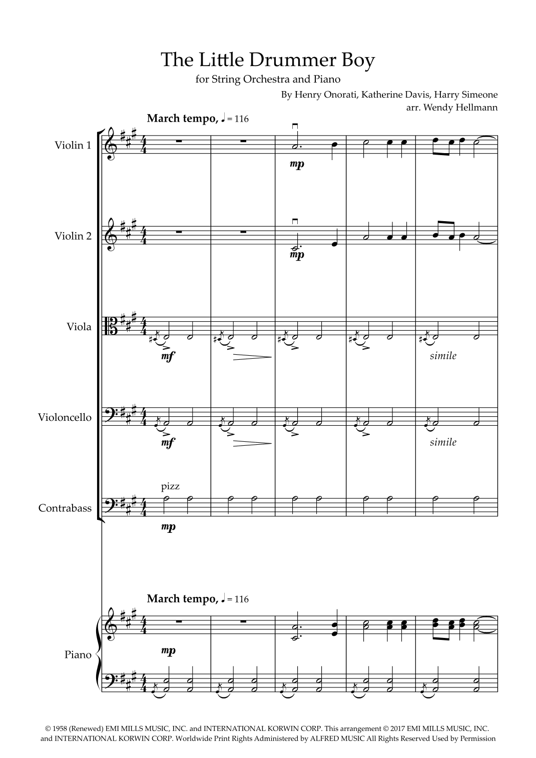 The Little Drummer Boy (arr. Wendy Hellmann)